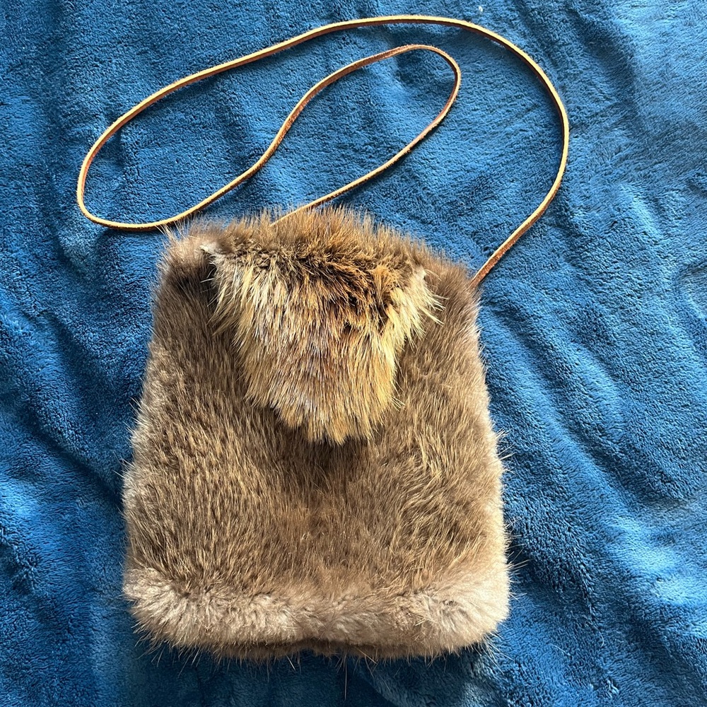 Rabbit fur bag - NWOT
